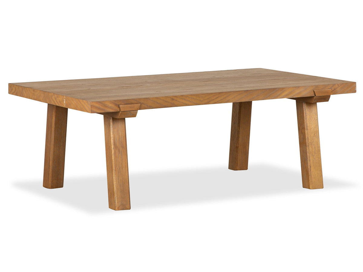 Magnussen Home Lindon Belgian Wheat Rectangular Cocktail Table With 2 Pedestal Accent End Table And Sofa Table
