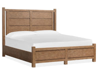 Magnussen Home Plum Creek Sierra Brown Queen Panel Bed 2 Nightstands And Drawer Dresser With Landscape Mirror