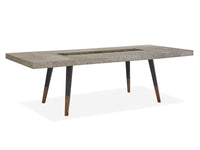 Magnussen Home Ryker Nocturn Black And Coventry Grey Rectangular Dining Table With 4 Host Chairs