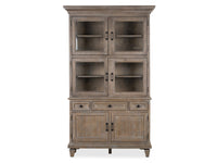 Magnussen Home Lancaster Dovetail Grey Extendable Rectangular Dining Table With 8 Arm Chairs Buffet And Dining Cabinet