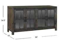 Magnussen Home Bellamy Peppercorn Extendable Rectangular Dining Table With 4 Side Chairs 2 Host Chairs And Buffet