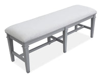 Magnussen Home Charleston Harbor Gray Grey Extendable Rectangular Dining Table With 4 Side Chairs Bench And Server