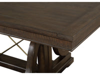 Magnussen Home Westley Falls Graphite Extendable Trestle Dining Table With 6 Side Chairs