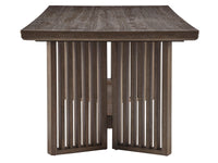 Magnussen Home Kavanaugh Weathered Kona Brown Trestle Dining Table