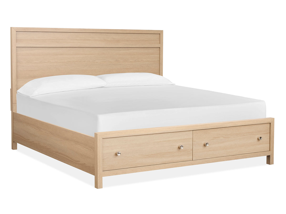 Magnussen Home Merrifield Sandstone Beige Queen Panel Storage Footboard