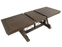 Magnussen Home Westley Falls Graphite Extendable Trestle Dining Table With 6 Side Chairs