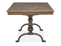 Magnussen Home Roxbury Manor Homestead Brown Extendable Rectangular Dining Table With 6 Arm Chairs