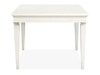 Magnussen Home Willowbrook Egg Shell White Extendable Rectangular Dining Table With 4 Upholstered Side Chairs