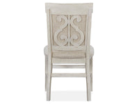 Magnussen Home Bronwyn Alabaster Extendable Rectangular Dining Table With 4 Upholstered Side Chairs Bench Buffet And Dining Cabinet