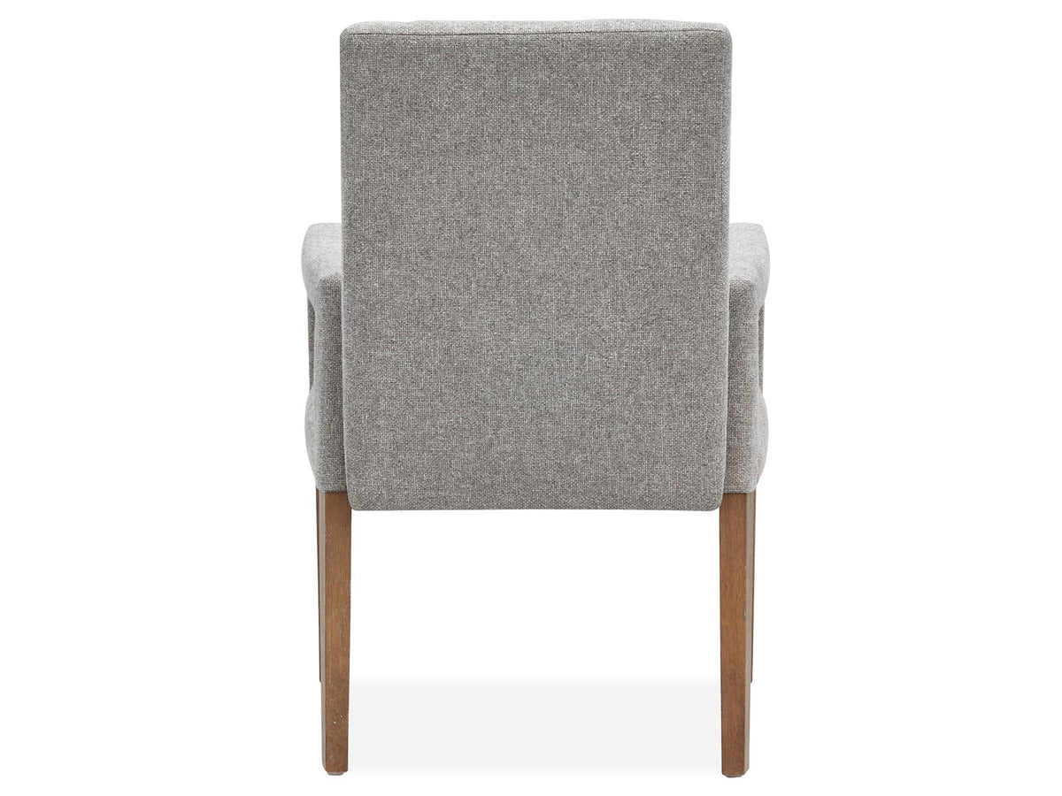 Magnussen Home Lindon Belgian Wheat Extendable Rectangular Dining Table With 2 Grey Side Chairs 2 Arm Chairs And Buffet