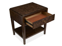 Magnussen Home Rowan Espresso King Upholstered Panel Bed With 2 Open Nightstands