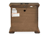 Magnussen Home Durango Willadeene Brown California King Upholstered Sleigh Storage Bed 2 Nightstands Drawer Dresser With Shaped Mirror And Drawer Chest