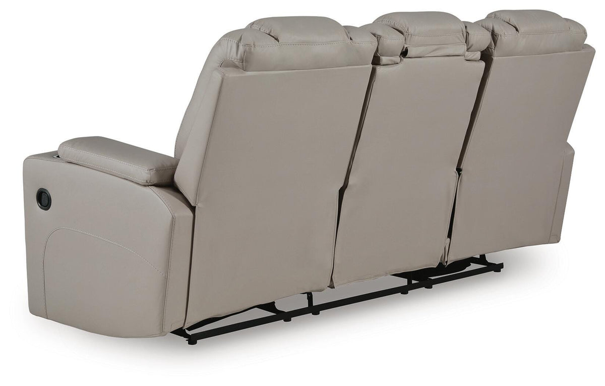 Elevate Edges Reclining Sofa with Drop Down Table