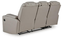 Elevate Edges Reclining Sofa with Drop Down Table