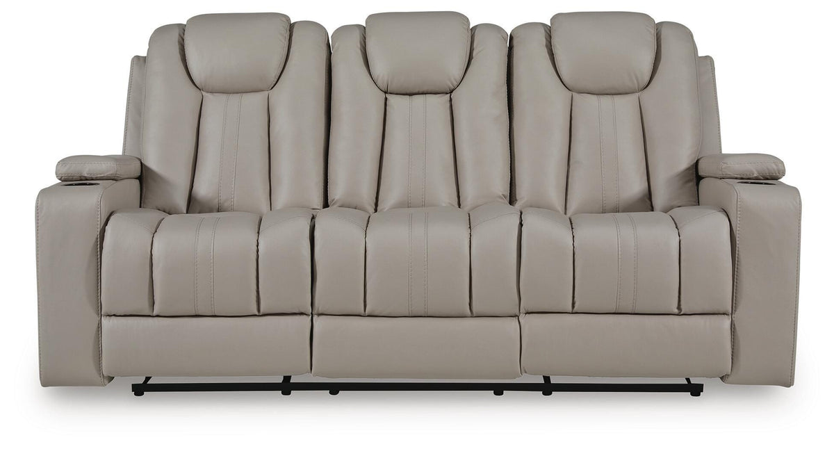 Elevate Edges Reclining Sofa with Drop Down Table