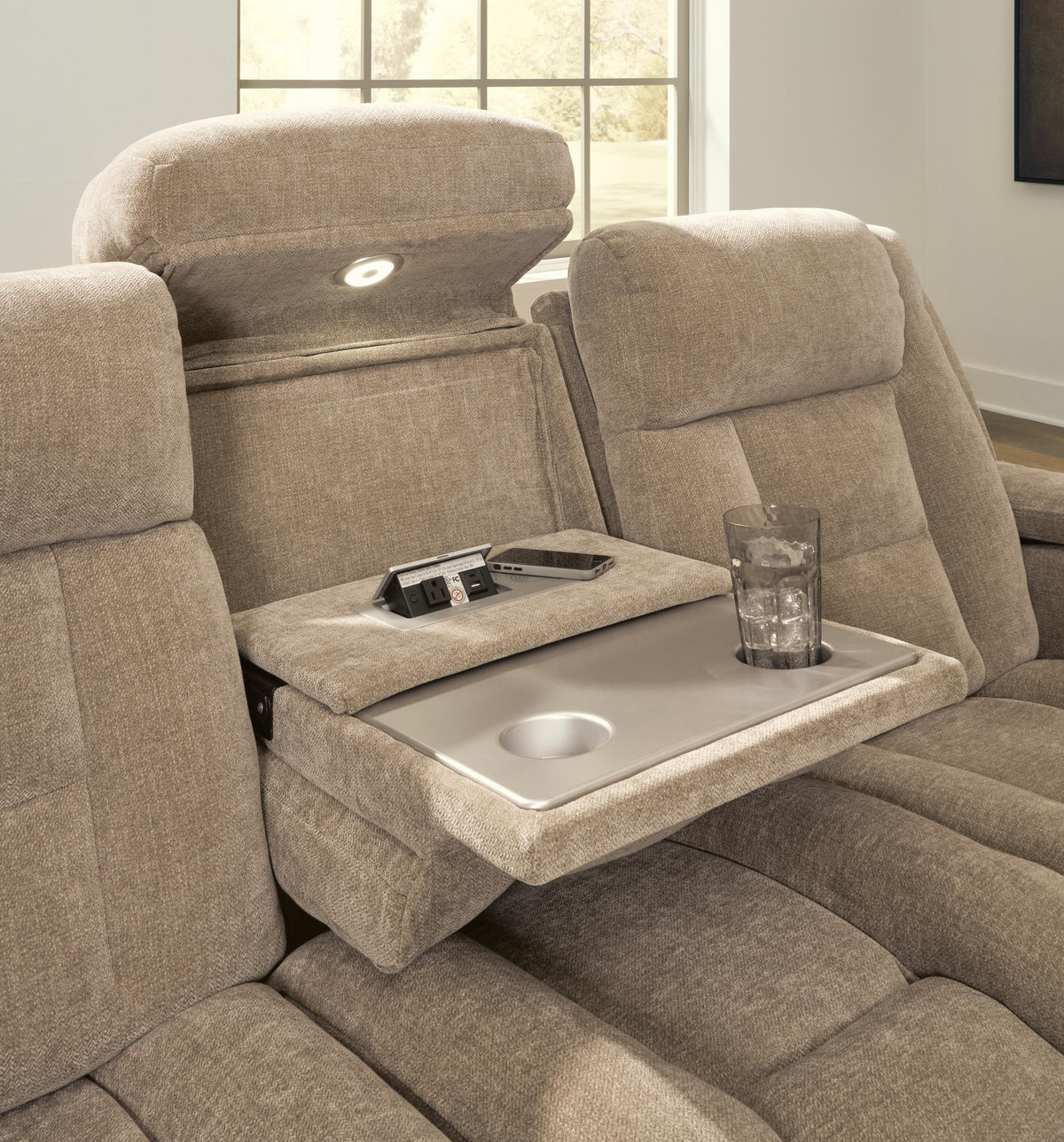 Mixed Motion Power Reclining Sofa