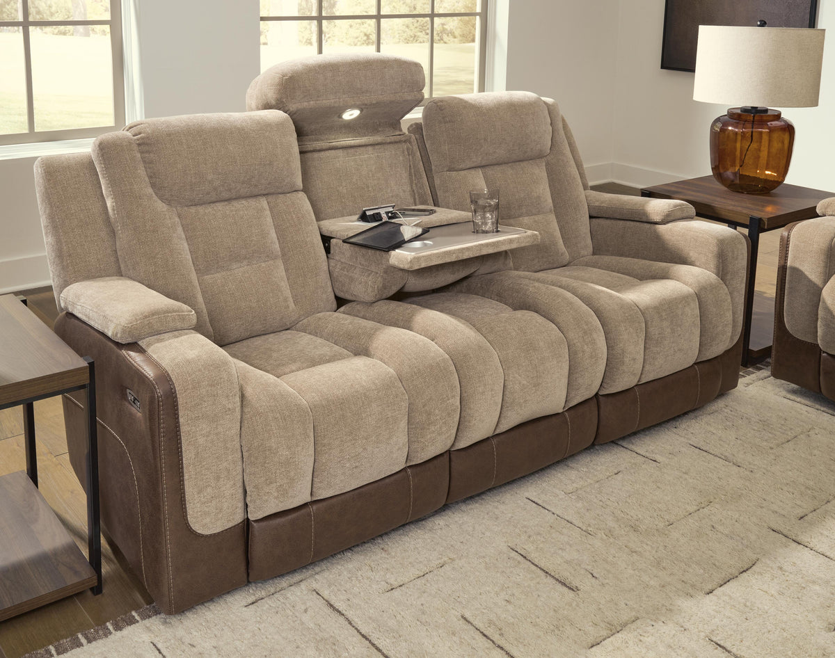 Mixed Motion Power Reclining Sofa