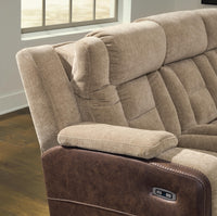 Mixed Motion Power Reclining Sofa