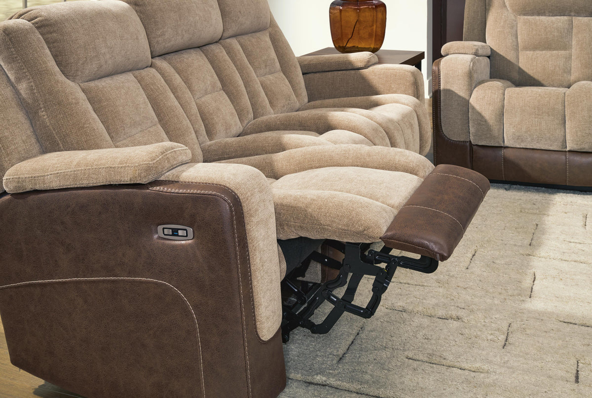 Mixed Motion Power Reclining Sofa