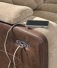 Mixed Motion Power Reclining Sofa