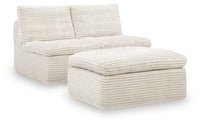 Fannin Armless Chair with Ottoman