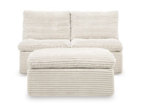Fannin Armless Chair with Ottoman