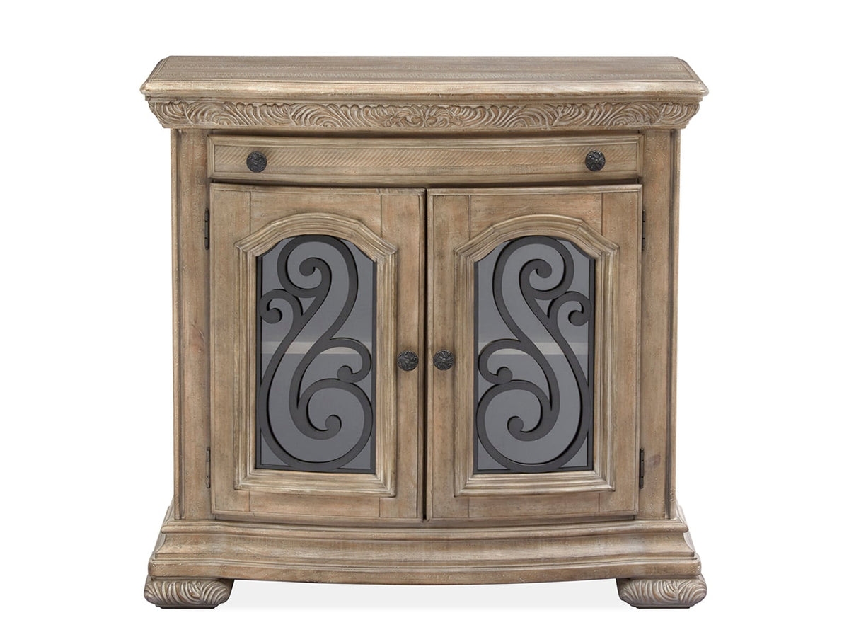 Magnussen Home Marisol Fawn Queen Panel Bed With 2 Bachelor Chests