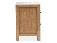 Magnussen Home Plum Creek Sierra Brown Queen Panel Bed 2 Nightstands And Drawer Dresser With Landscape Mirror