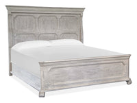 Magnussen Home Bronwyn Alabaster Queen Panel Bed With Nightstand