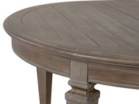 Magnussen Home Lancaster Dovetail Grey Extendable Round Dining Table With 4 Side Chairs