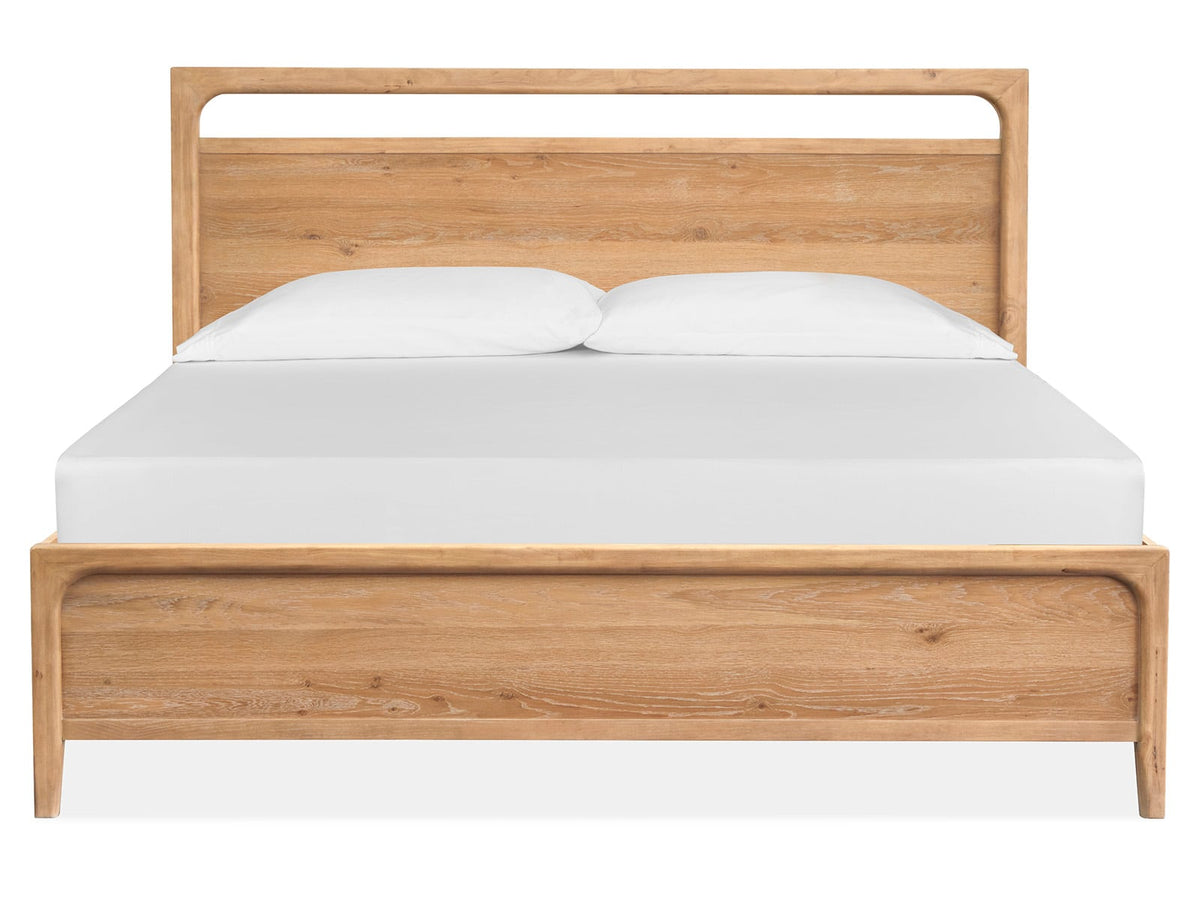Magnussen Home Somerset Butternut Queen Panel Bed With Nightstand