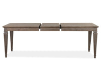 Magnussen Home Lancaster Dovetail Grey Extendable Rectangular Dining Table 2 Upholstered Benches And 2 Side Chairs And Server