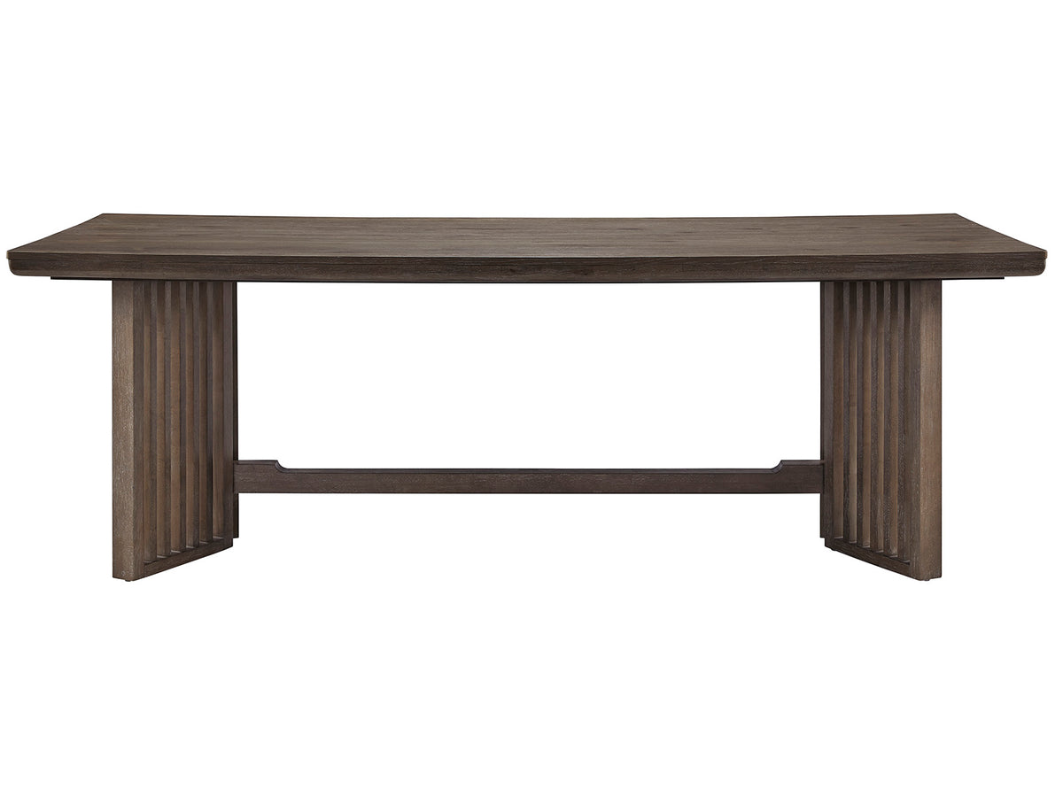 Magnussen Home Kavanaugh Weathered Kona Brown Trestle Dining Table
