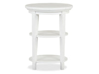 Magnussen Home Heron Cove Chalk White Round Accent End Table