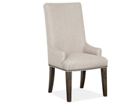 Magnussen Home Bellamy Peppercorn Extendable Rectangular Dining Table With 4 Side Chairs 2 Host Chairs And Buffet