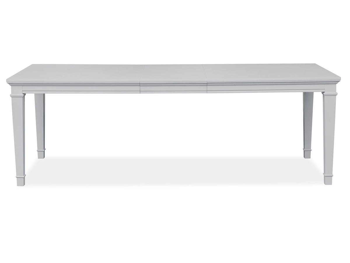 Magnussen Home Charleston Harbor Gray Grey Extendable Rectangular Dining Table With 6 Side Chairs And Server