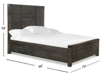 Magnussen Home Abington Weathered Charcoal King Panel Bed