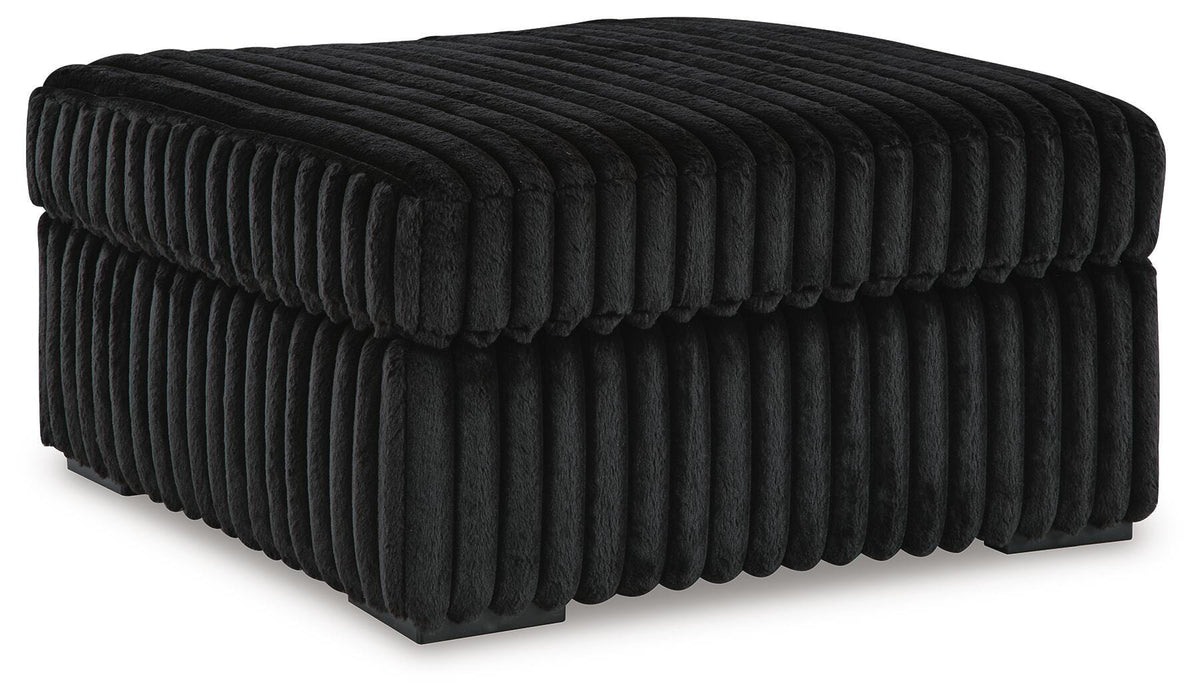 Midnight-Madness Sofa and Oversized Ottoman