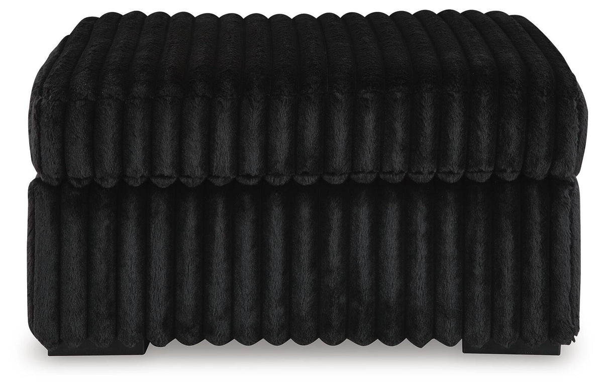 Midnight-Madness Sofa and Oversized Ottoman