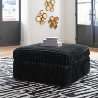 Midnight-Madness Sofa and Oversized Ottoman