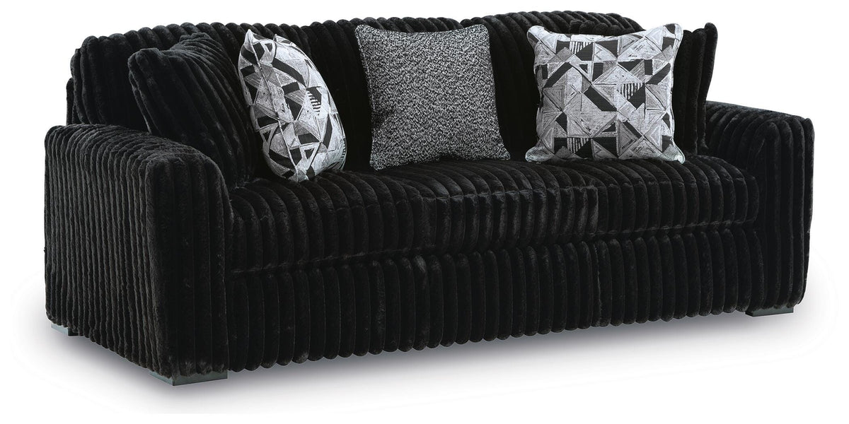 Midnight-Madness Sofa and Oversized Ottoman