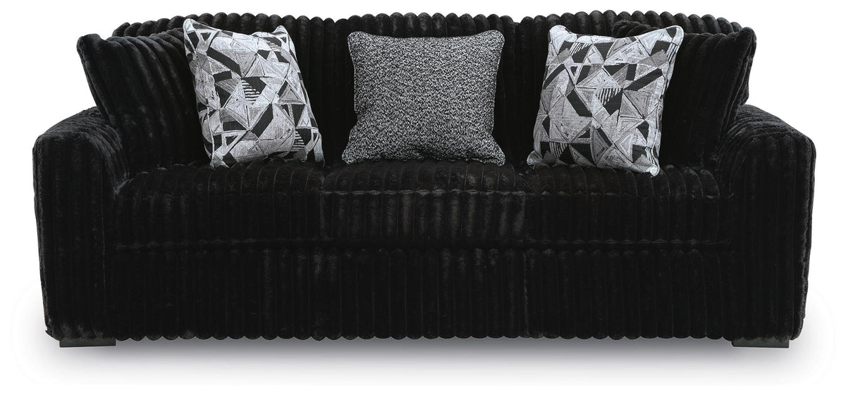 Midnight-Madness Sofa and Oversized Ottoman