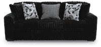 Midnight-Madness Sofa and Oversized Ottoman