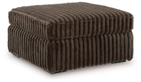 Midnight-Madness 4-Piece Sectional and Oversized Accent Ottoman