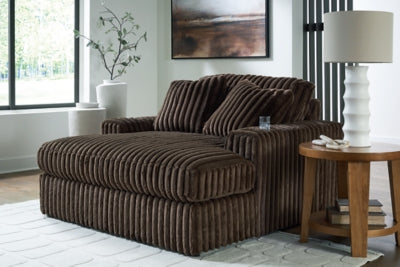 Midnight-Madness Loveseat, Oversized Chaise and Ottoman