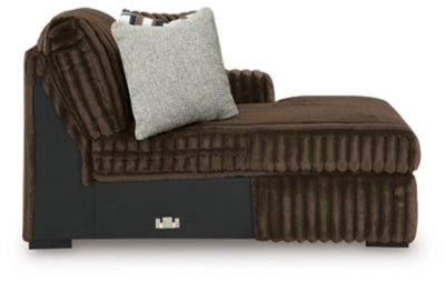 Midnight-Madness 4-Piece Sectional and Oversized Accent Ottoman