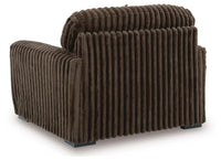 Midnight-Madness 3-Piece Sectional, Oversized Chair and Ottoman