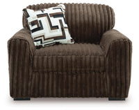 Midnight-Madness 3-Piece Sectional, Oversized Chair and Ottoman