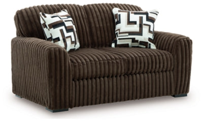 Midnight-Madness Loveseat, Oversized Chaise and Ottoman