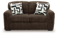 Midnight-Madness Loveseat, Oversized Chaise and Ottoman